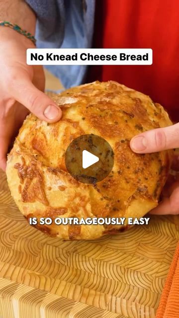 No Need Cheese And Herb Bread, No Knead Cheese Bread, Cheese And Herb Bread, Danish Breakfast, Bread Recipe Video, Frosty Recipe, Cheese Bread Recipe, Like A Rockstar, Homemade Bread Recipes Easy