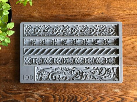 Iod Moulds Ideas Resin, Projects Using Iod Moulds, Iod Frames Mould Ideas, Iod Molds Dresser, Iod Molds Projects Pots & Planters, Diy Projektit, Furniture Appliques, Plant Box, Silicone Moulds