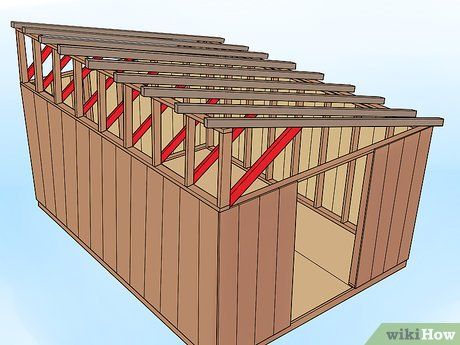 Build A Lean To Shed, Cozy Building, Diy Log Store, Diy Garage Plans, Building A Shed Roof, Shed Design Plans, Easy Shed, Pole Barn Plans, Diy Storage Shed Plans