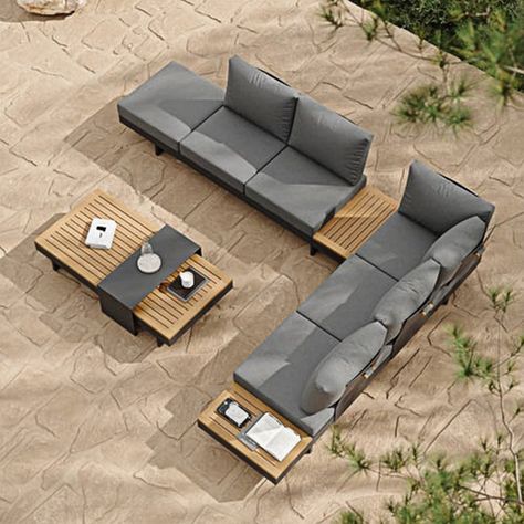 Katerina Outdoor Corner Sofa Set - Outdoor Furniture set L Shape Outdoor Sofa, Rooftop Furniture, Decking Furniture, Unique Patio Furniture, Outdoor Corner Sofa, Aluminium Outdoor Furniture, Contemporary Sectional, Modern Sofa Set, Corner Sofa Set