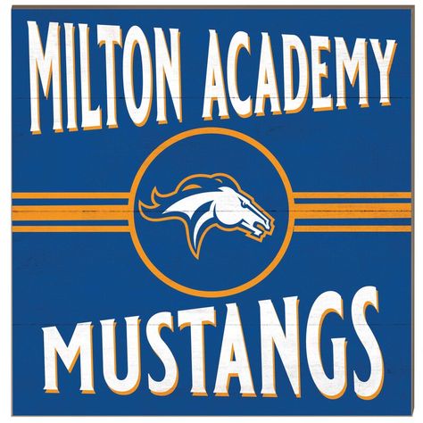 Proudly display your Milton Academy Mustangs fandom by adding this 10'' x 10'' Retro Team Sign to your home or fan cave. The sign is the perfect addition for indoor or outdoor dcor, as any guest will be able to tell where your loyalty lies. The printed Milton Academy Mustangs graphics boost your team spirits and make your home the best spot for game days. Fan Cave, Mustang, Wall Art Decor, Fan, Signs, Wall Art, 10 Things