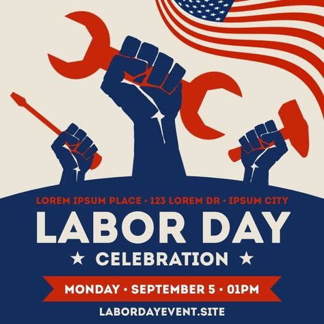 LABOR DAY BANNER Creative Banners, Banner Templates, Beauty Ad, Online Ads, Classroom Themes, Banner Template, Labor Day, Say Hello, Labour Day