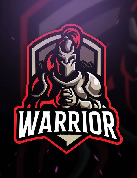 Warrior sport and Esport Logo Template AI, EPS Warrior Spartan, Logo Design Inspiration Sports, Fantasy Football Logos, Spartan Logo, Sports Logo Inspiration, Warrior Logo, Mobile Logo, Team Logo Design, Esports Logo