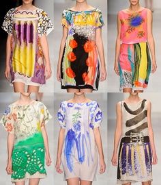 p10 Colourful Fashion, Painted Clothes, Print Trends, Textiles Fashion, Fashion Fabric, London Fashion, Fashion Details, Fashion Week Spring, London Fashion Week