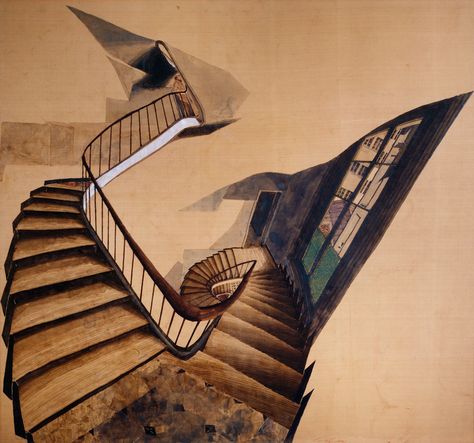 Fashion Poster Design, Stairs Architecture, Perspective Art, Art Folder, House Drawing, Mail Art, Contemporary Paintings, Artist Art, Interesting Art