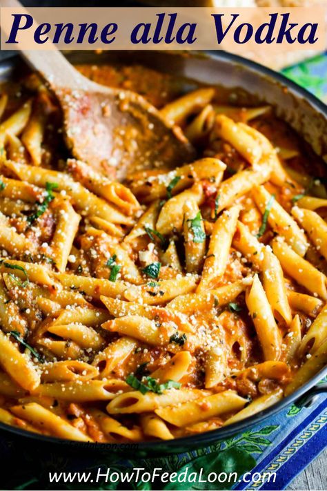 This Classic Penne alla Vodka #recipe is without doubt one of our favorite all-time Italian-American pasta dishes.  It is truly the definition of "make-you-feel-good" food.  Make it yourself and send us pic - would love to hear and see what you think! Salt And Lavender, Pasta Alla Vodka, Chicken Spinach Pasta, Lexi's Clean Kitchen, Penne Alla Vodka, Pasta Food Recipes, Vodka Pasta, Alla Vodka, Chicken Parmesan Pasta