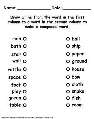 Compound Word Kids Worksheet Compound Words Activities Third Grade, Compound Nouns Worksheets, Compound Words Worksheets, Compound Words Activities, Kids Worksheet, Worksheets For Grade 3, Grammar For Kids, Nouns Worksheet, Dysgraphia