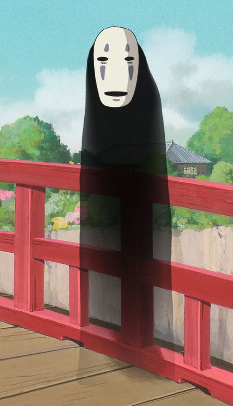 Spirited Away | Bored Panda No Face, Mask, Red, Black