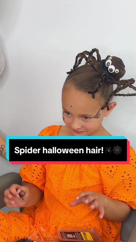 Ghost Hair Buns, Scary Hairstyles, Spider Hairstyle, Haie Style, Spider Hair, Halloween Scary, Crazy Hair Days, Halloween Hair, Hair Bun