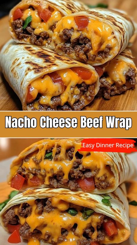 Oh, boy! I’m practically drooling just thinking about these Delicious Nacho Cheese Beef Wraps! From ... Read More Big Back Stuffed Rotel Nachos, Ground Beef Cheese Recipes, Nacho Beef Wrap, Cheesy Beef Nacho Wrap, Ground Beef Recipes Tortillas, Nacho Beef Folded Wrap, Wraps Recipes Beef, Nacho Egg Rolls Recipe, Recipes Using Nacho Cheese Sauce