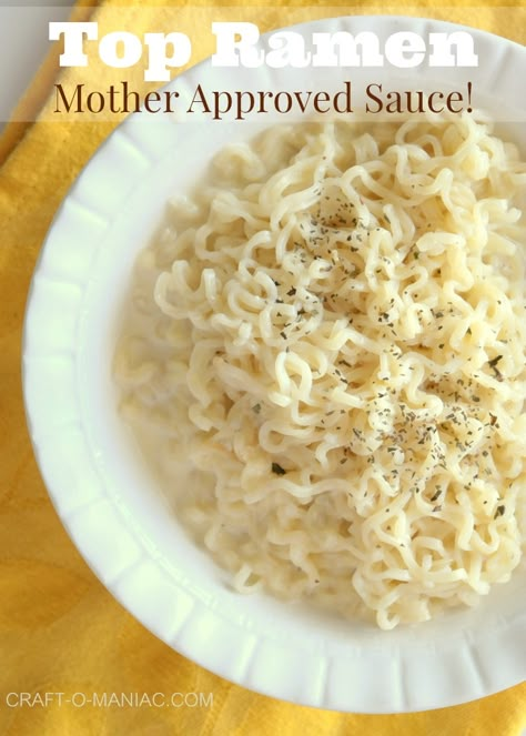 Cream Of Mushroom Ramen Noodles, Creamy Top Ramen, Ramen With Cream Of Mushroom, Things To Add To Ramen, Ramen With Milk, Seasoned Noodles, Creamy Ramen Noodle Recipes, Ramen For Kids, Creamy Ramen Noodles