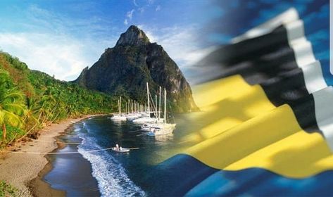 St Lucia 🇱🇨 St Lucia Flag, Flag Ideas, Homemade Chinese, Bible Quote, Flags Of The World, St Lucia, Beautiful Islands, Chinese Food, Peace And Love