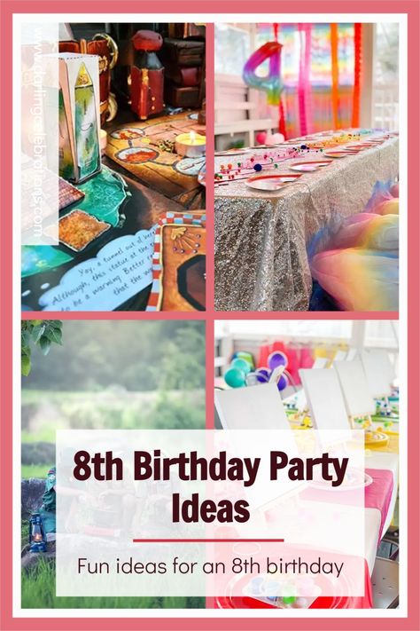 Crazy 8 Birthday Party Theme, 8 Yo Birthday Party Ideas, 8 Year Birthday Party Themes, Eighth Birthday Party Themes, Eight Year Old Birthday Party Ideas, 8 Bday Party Ideas, 8 Year Birthday Theme, Birthday Party 8 Girl, 8 Themed Birthday Party