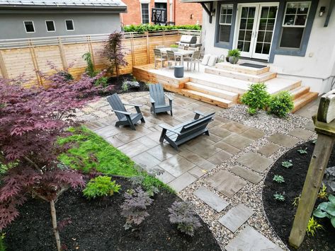 17 River Rock Landscaping Ideas - Colour Saturated Life River Rock Landscaping Ideas, Relaxing Patio, Patio Seating Area, River Rock Landscaping, Rock Landscaping Ideas, Rock Landscaping, Cozy Backyard, Cozy Patio, Easy Landscaping