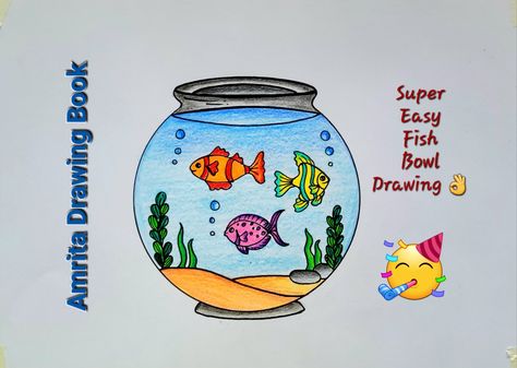 Video Tutorial uploaded on Amrita Drawing Book Channel. Subscribe for more creative Drawings and School Projects #Fish #drawing #fishtank #fishpot #Fish #bowl #drawing #easy #simple #kidsdrawing #aquarium #howtodraw #stepbystep #easysteps Aquarium Drawing For Kids, Fish Aquarium Drawing, Fishbowl Drawing, Fish Bowl Drawing, Fish Tank Drawing, Aquarium Drawing, Bowl Drawing, Pot Drawing, Tank Drawing