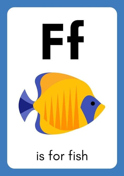 Letter F Printable, Abc Flashcards Printable, Traceable Letters, Preschool Alphabet Printables, Kids Learning Alphabet, Alphabet Flash Cards Printable, Alphabet Letters Images, Flashcards For Toddlers, Letter Flashcards