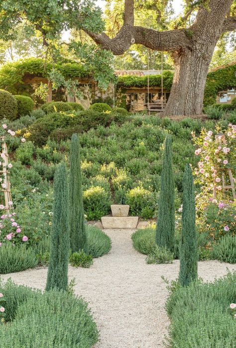 Gorgeous gardens at Patina Farm in Ojai, California - Brooke Giannetti of Velvet Farmhouse Lifestyle, Brooke Giannetti, Patina Farm, Rose Arbor, Fireplace Frame, Ojai California, Exquisite Gardens, European Farmhouse, Blueberry Bushes