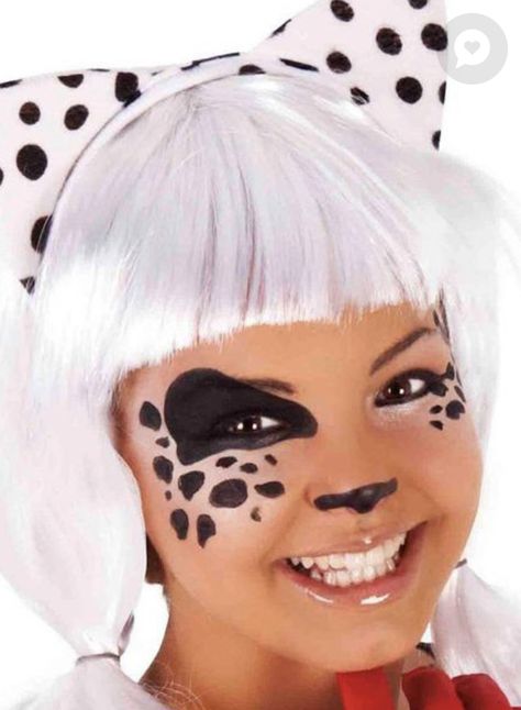 Dalmation Makeup Women, Dalmatian Face Paint, Dalmation Makeup, Dalmatian Makeup, Dalmatian Halloween Costume, Dalmatian Halloween, Halloween Costumes Makeup, Group Halloween Costumes, Fright Night