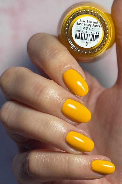 Matte Yellow Nails Short, Dark Yellow Nails, Yellow Nails Mustard, Mustard Yellow Nails, Yellow Nail Ideas, Yellow Fingernail Polish, Mustard Nail Polish, Buttercup Yellow Nails, Neon Yellow Nails