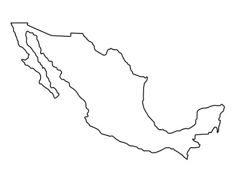 Mexico pattern. Use the printable outline for crafts, creating stencils, scrapbooking, and more. Free PDF template to download and print at http://patternuniverse.com/download/mexico-pattern/ Mexico Map Tattoo, Mexico Outline Tattoo, Mexico Outline, Mexico Pattern, Mexican Flag Colors, Map Of Mexico, Mexico Tattoo, Mexican Tattoo, Country Tattoos