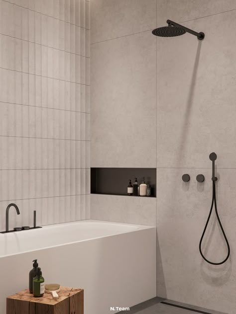 Japandi Bathroom, Minimal Bathroom, Bathroom Inspiration Decor, Bathroom Renos, House Bathroom, Bath Tub, Guest Bathroom, Modern Bathroom Design, Bathroom Inspiration