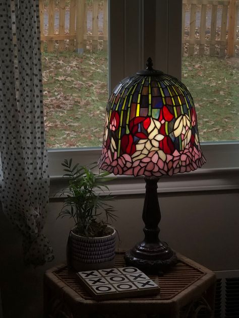 Stained Glass Lamp Aesthetic, Tiffany Lamp Aesthetic, Lamp Aesthetic, Funky Lamps, Stained Glass Lamps, Tiffany Lamps, Cute House, Room Makeover Inspiration, House Room