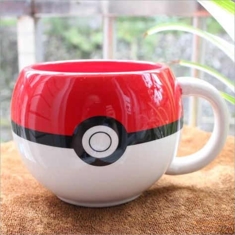 Pokemon Mug, 3d Pokemon, Coffee Mug Holder, Poke Ball, Diy Coffee, Coffee Milk, Cool Mugs, Dishwashers, Cute Mugs