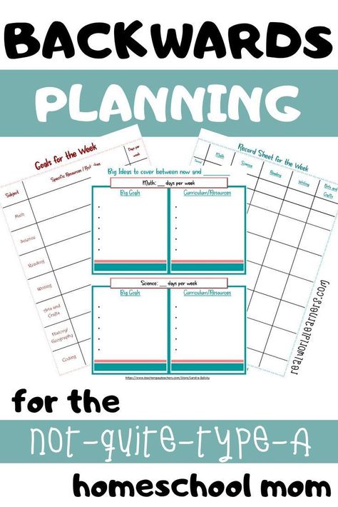 Backwards planning for the not-quite-type-A homeschool mom. This homeschool/life planner will help you organize plans from the top down, then easily fill in missing pieces around spontaneous learning moments. #homeschool #planner #organized #minimalisthomeschooling #realworldlearners Backwards Planning, Homeschool Lesson Planner, Free Homeschool Resources, Block Scheduling, Homeschool Inspiration, Homeschool Schedule, Lesson Planner, Homeschool Kindergarten, Homeschool Life