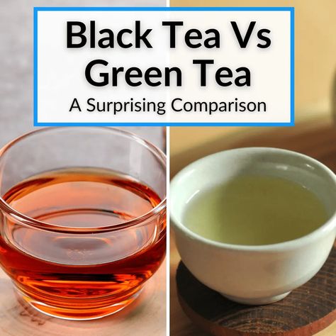 When comparing black tea vs green tea, you quickly realize just how similar they are. The come from the same plant and only differ in processing. But that does... Green Tea Vs Black Tea, Green Tea Benefits Health, Caffeine Drinks, Crunchy Moms, Black Tea Leaves, Tea Varieties, Tea Health Benefits, Green Tea Benefits, Tea Benefits