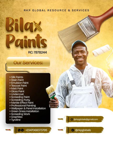 It's been a while since I posted here, What's up fam? Flyer design for Bilax Paint. I enjoyed the process. What fascinated me the most was the tool I used to generate the picture (will be talking about it soon) Do you need attractive and functional Flye rDeisgns to boost you sales? Send me a DM or reach me via mail to fytheicongraphics@gmail.com You can also reach me on WhatsApp via +2349058979981 Painting Flyer Design, Marble Effect Paint, Sales Flyer Design, Generators For Sale, Social Media Inspiration, Poster Graphics, Graphic Design Flyer, Flyer Design Inspiration, Professional Paintings