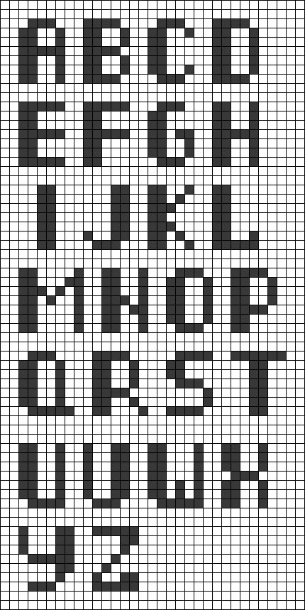 Grided Paper Drawings, Pixel Love Letter, Pixel Art Name, Word Pixel Art, Cross Alpha Pattern, Letters Pixel Art, Cute Pixel Art Pattern, Pixel Art Font, Pixel Art Words