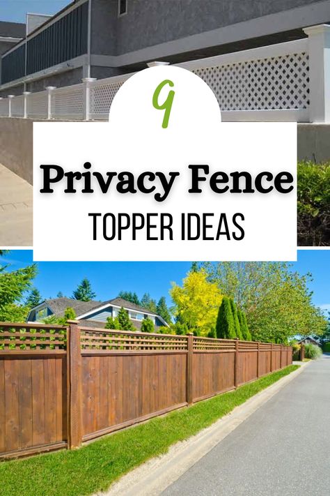 Most privacy toppers on the market are designed for wood fences, but these designs aren’t great for people working with different materials, such as walls, balcony railings and iron fences. So, we’re here to address this gap. In this article, we’ll go over 9 ideas for privacy toppers that’ll work on all kinds of walls and fences. Hopefully, you’ll find one that’s perfect for your space! Wood Fence Topper Ideas, Fence Extenders For Privacy, Fence Toppers For Privacy Diy, Privacy Fence Topper Ideas, Privacy Fence Topper, Fence Topper Ideas, Fence Toppers For Privacy, Balcony Hacks, Post And Rail Fence