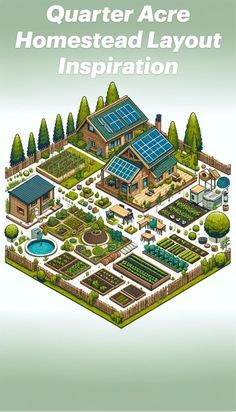 Get inspired with creative layouts for your homestead, featuring practical solutions for space optimization and sustainability. Quarter Acre Homestead Layout, One Acre Homestead Layout, Acre Homestead Layout, Herbal Medicine Cabinet, Homestead Layout, Space Optimization, Acre Homestead, Improve Indoor Air Quality, Off Grid Living