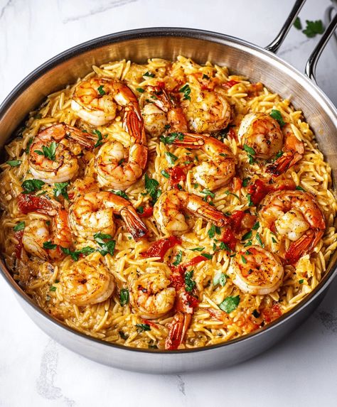 One Pot Marry Me Shrimp And Orzo Pasta Recipe Marry Me Shrimp, Orzo Pasta Recipe, Shrimp And Orzo, Orzo Pasta Recipes, Shrimp Orzo, Flavorful Shrimp, Garlic Butter Shrimp, Orzo Pasta, Main Squeeze