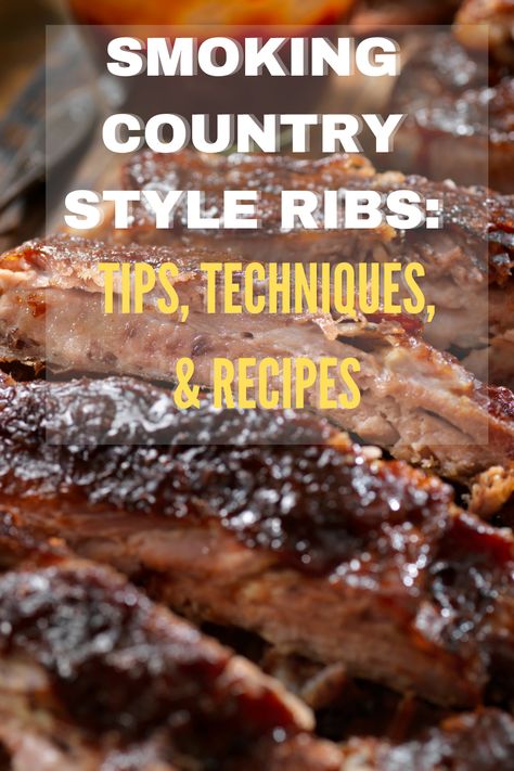 Savor the tantalizing aroma and succulent taste of country style ribs with our go-to guide for smoking them to perfection. You're just a pin away from transforming your backyard into the ultimate smokehouse! Dive into our recipe, tips, and tricks to get those ribs falling-off-the-bone delicious. Discover the secrets to mouthwatering, smoky goodness. 🍖✨ #SmokedRibs #BBQGoals #CountryStyleRibs Recipes For Country Style Ribs, Smoked Country Ribs, Smoked Country Style Pork Ribs, Country Style Ribs Smoker, Smoked Country Style Ribs, Country Ribs, Country Style Pork Ribs, Country Style Ribs, Smoked Ribs