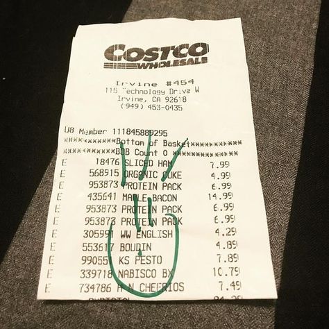 The Surprising Reason Why Costco Always Checks Your Receipt Before You Exit Walmart Receipt 2023, Walmart Receipt Template, Walmart Receipt Images For Year 2022, Walmart Receipt, Official Receipt Template, Sliced Ham, Protein Pack, Checks