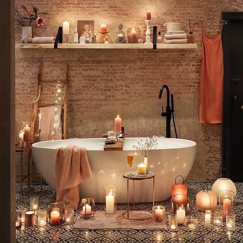 Orange Candles, Delta Breezes, Orange Candle, Dream Bath, Home Theater Design, Organization Decor, Home Office Organization, Beautiful Bathrooms, Candle Lanterns