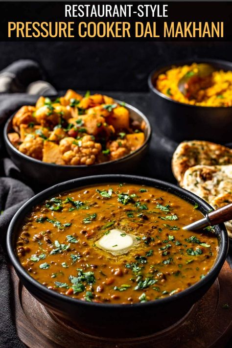 Restaurant-Style Dal Makhani - You've got to try this creamy delicious lentil curry that graces the menus of Indian restaurants worldwide. Learn how to replicate the flavors of this traditionally slow-cooked curry quickly in a pressure cooker. #indiandalrecipes #indianrecipes Instant Pot Dal, Paneer Makhani, Dal Makhani, Stovetop Pressure Cooker, Dal Recipe, Lentil Curry, Pressure Cooking, Pressure Cooker, Lunch Recipes