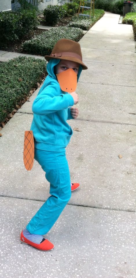 Homemade Perry the Platypus costume! Diy Perry The Platypus Costume, Perry The Platypus Costume, Platypus Costume, Amazing Halloween Costumes, Halloween 23, Perry The Platypus, Cosplay Inspiration, Work Art, Platypus