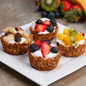 Easy Delicious Breakfast for a  Crowd Recipes Recipes With Oatmeal, Cucumber Subs, Breakfast Granola Cups, Cucumber Sticks, Muffin Tin Breakfast, Oatmeal Muffin, Granola Cups, Pineapple Cucumber, Breakfast Granola