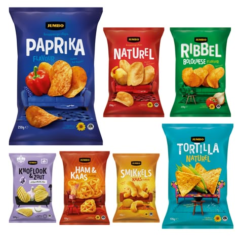 Snack Chips Packaging, Snack Packaging Design, Chips Packaging Design, Chips Packaging, Potato Chips Packaging Design, Potato Chips Packaging, Premium Chips Packaging, Yellow Packaged Snacks, Chip Packaging