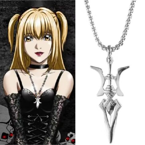 colar cosplay misa amane Misa Cosplay, Misa Amane Cosplay, Anime Necklace, Goth Cross, Skeleton Model, Feminine Era, Back To My Roots, Cosplay Jewelry, Misa Amane