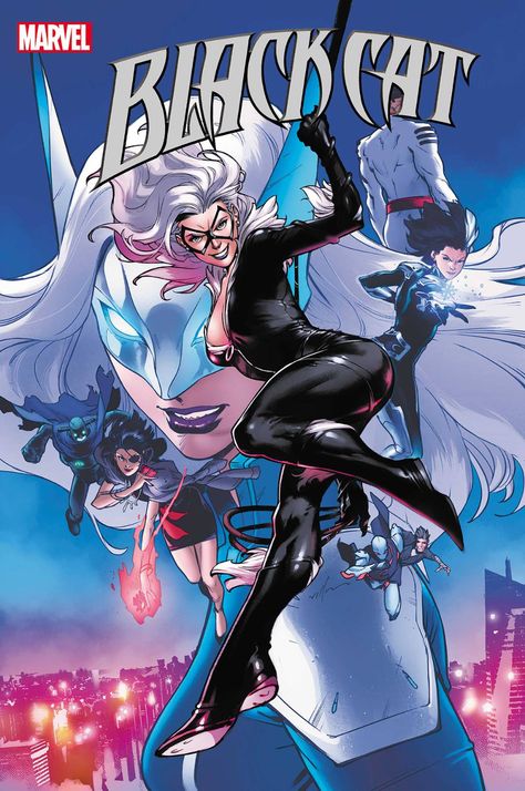 Marvel Coloring, Black Cat Marvel, Cat Comics, Comic Collection, Comic Panels, Spiderman Art, Cute Animal Drawings, Comic Covers, White Fox