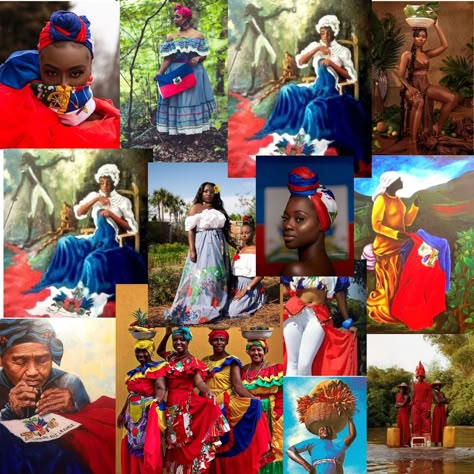 Caribbean Culture Aesthetic, Haitian Photoshoot, Haitian Culture Aesthetic, Haitian Outfit, Carribean Culture, Haiti History, Caribbean Outfits, Haitian Culture, African Mythology