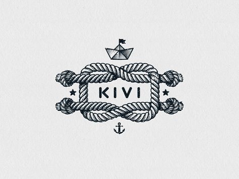 Hey there! Here's one of the logos created for the KIWI brand we'd like to show you. Follow us on Behance |  Facebook |  Instagram | Twitter Sailing Logo, Nautical Logo, Church Logo, Create Logo, Nautical Design, Double Denim, Logo Sign, Logo Mark, Unique Logo