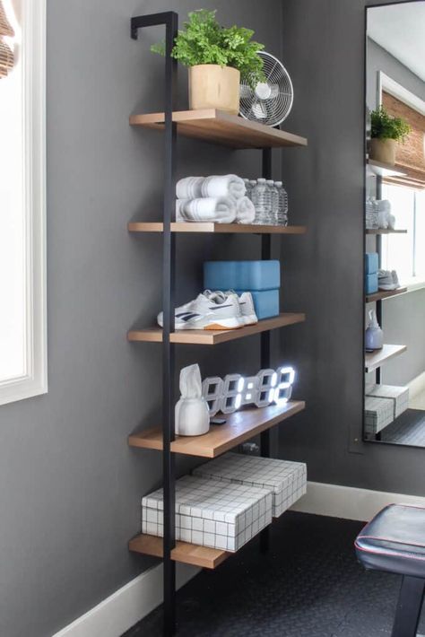 Transform any small space into a home gym with these tips and tricks! From smart equipment choices to clever storage solutions, you can easily create your own workout oasis at home! #homegym #smallspaces #fitness #workout #exercise #healthylifestyle Gym Pegboard Storage, Small Corner Decor, Small Space Home Gym, Gym Equipment Storage, Couple Apartment, Coat And Shoe Storage, Home Gym Organization, Home Gym Storage, Small Home Gym