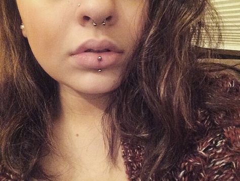 Vertical labret Septum Piercings Jestrum And Vertical Labret, Septum Medusa Labret, Vertical Labret And Medusa, Vertical Labret, Vertical Labret Lip Piercing Jewelry, Septum And Vertical Labret, Vertical Labret Piercing, Bridge Piercing, Septum Hoop