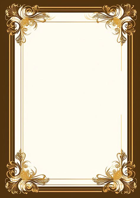 brown gold luxury page border Luxury Frame Design, A4 Border Design, Brown Wallpaper Backgrounds, Golden Border Png, Border Sketch, Pink Sparkle Background, A4 Size Paper Border Design Flower, Border Drawing, Wedding Poster Design