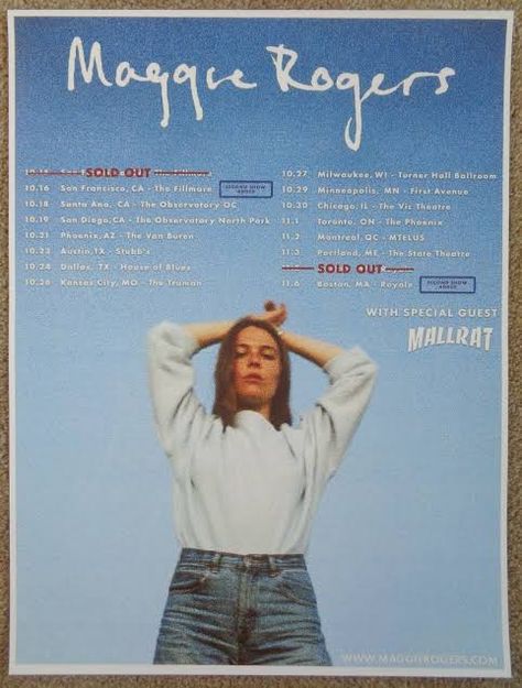 Maggie Rogers Poster, Tash Sultana, Denali Alaska, Maggie Rogers, Posters Australia, Todd Rundgren, Tour Poster, Grand Rapids Michigan, North Park