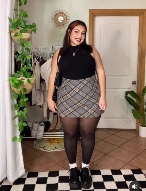 Black tights and white socks fits #Black #tights #and #white #socks #fits #Blacktightsandwhitesocks #Blacktightsandwhitesocksfits Winter Outfits Plus Size Aesthetic, Twice Inspired Outfits Plus Size, 90s Outfit Ideas Plus Size, Faux Leather Skirt Outfit Plus Size, Plus Size Outfits With Shorts, Aliyahcore Outfits Plus Size, Plus Sized Aesthetics, Comfy Outfits Curvy, Croquette Aesthetic Outfits Plus Size